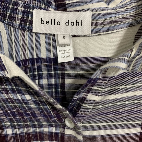Bella Dahl Plaid Tie Front Blouse - Picture 5 of 10